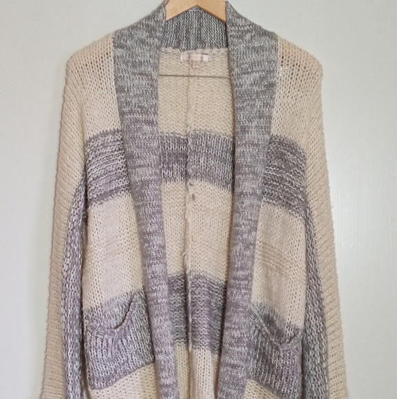 Skies are Blue drop shoulder open cardigan with patch pockets women's size M - Picture 1 of 9